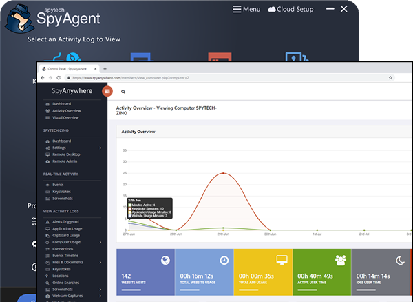 מעקב מחשב עובד מרחוק - SpyAgent/SpyAnywhere Suite STEALTH Edition | ניטור פיקוח ופעולות​ לנטר ולשלוט מרחוק במחשב דרך דפדפן האינטרנט בזמן אמת.